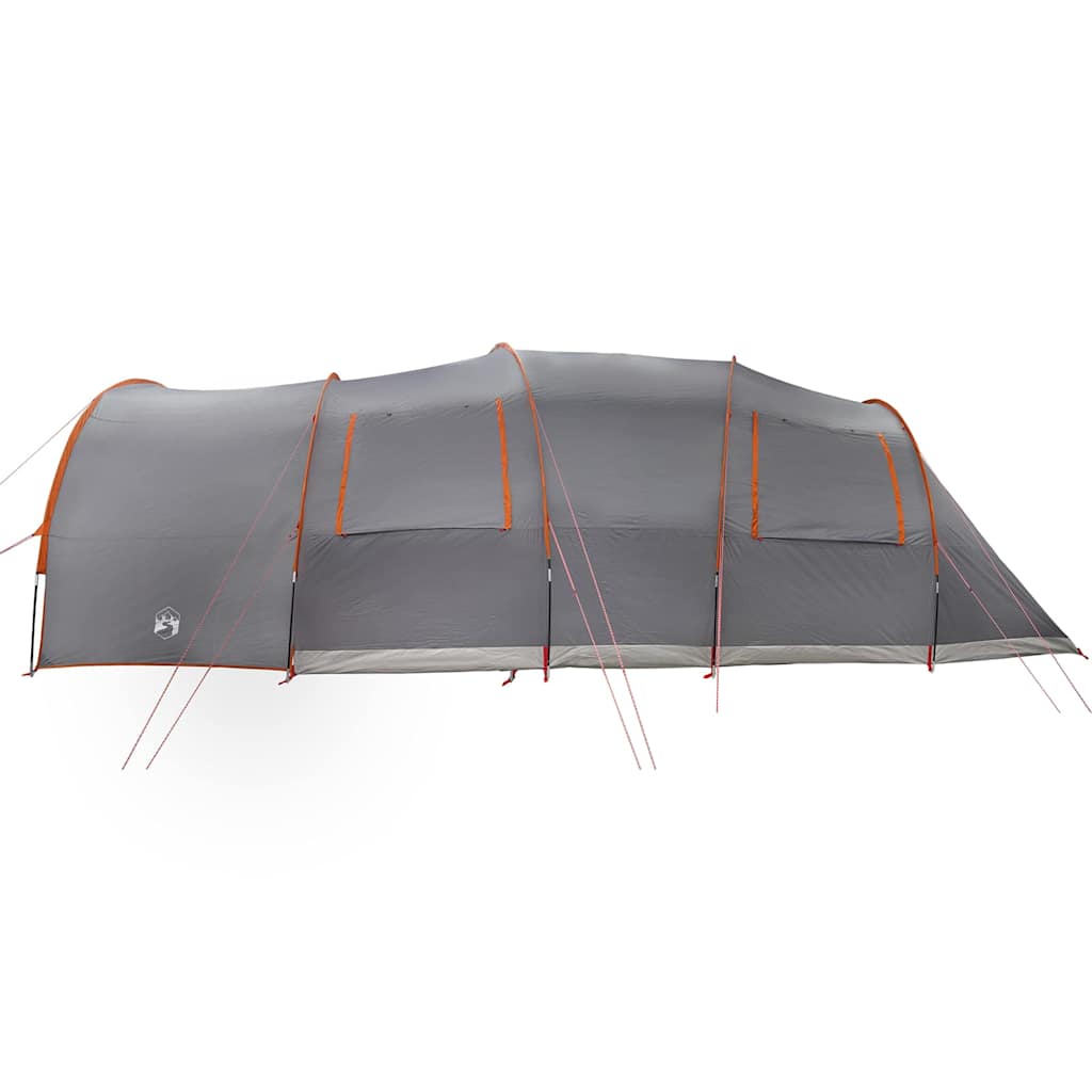 vidaXL Tunnel Tent 8-Person Grey and Orange 710 x 460 x 245 cm