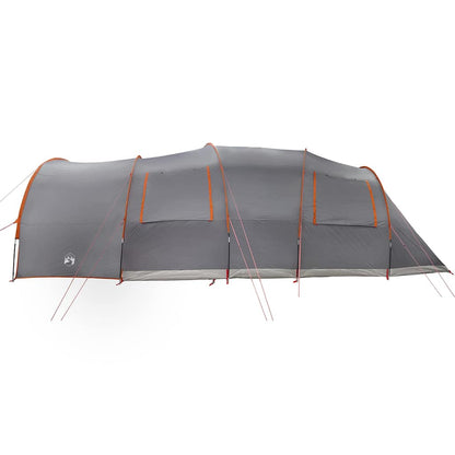 vidaXL Tunnel Tent 8-Person Grey and Orange 710 x 460 x 245 cm