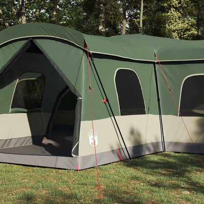 vidaXL Tent 16-Person with Roof with Storage Green 680 x 510 x 210 cm
