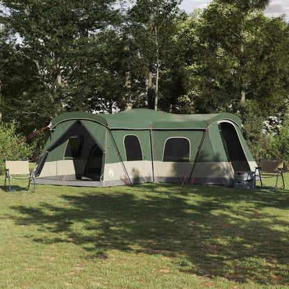 vidaXL Tent 16-Person with Roof with Storage Green 680 x 510 x 210 cm