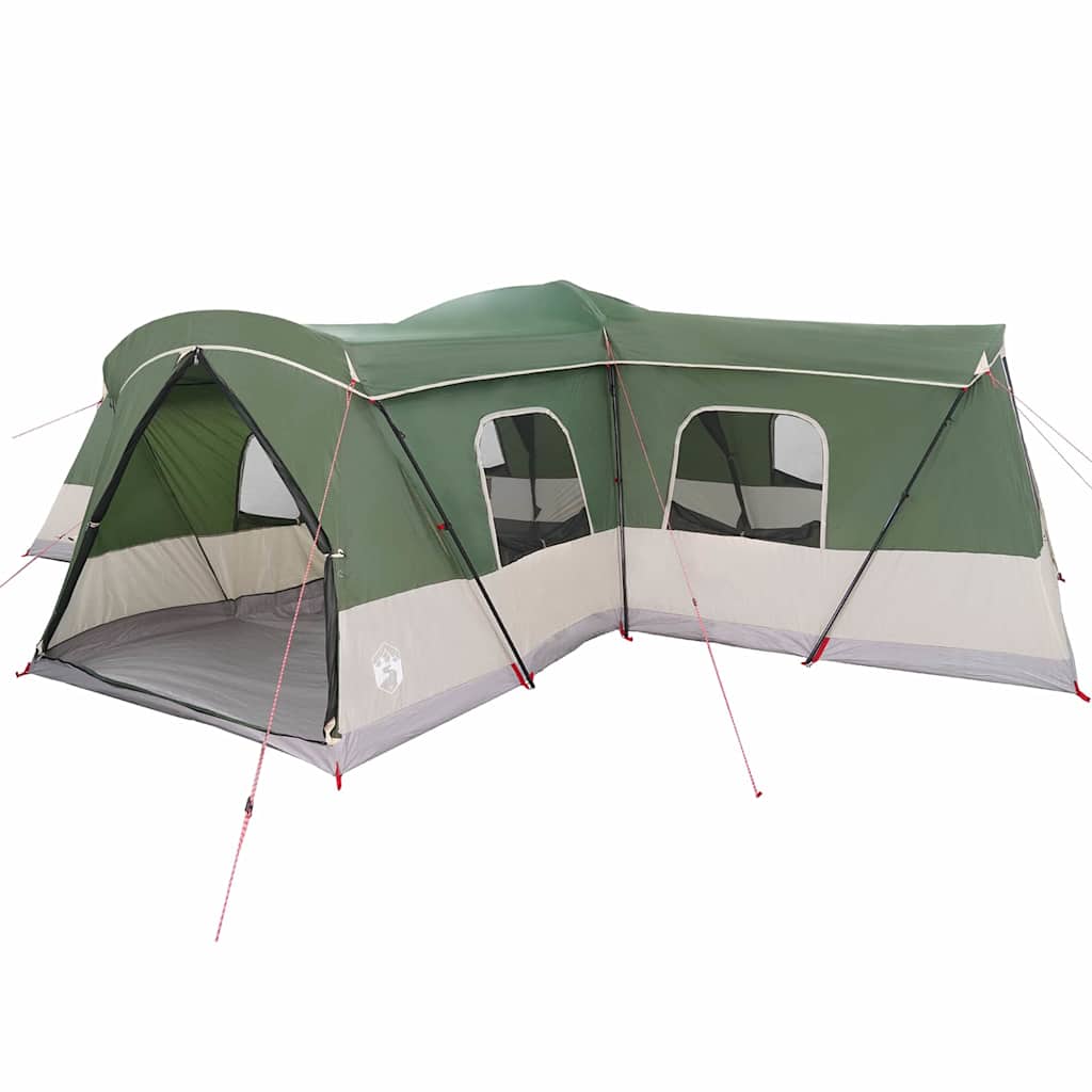 vidaXL Tent 16-Person with Roof with Storage Green 680 x 510 x 210 cm