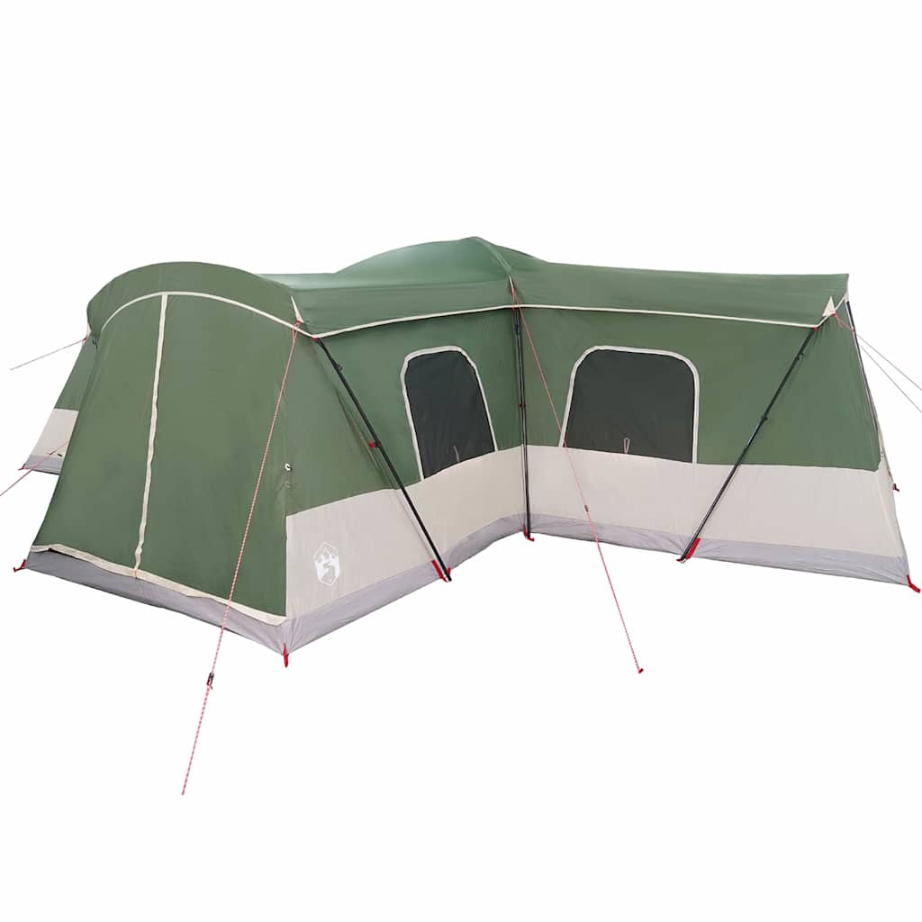 vidaXL Tent 16-Person with Roof with Storage Green 680 x 510 x 210 cm