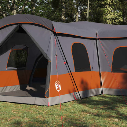 vidaXL Tent 16-Person with Roof Grey and Orange 680 x 510 x 210 cm