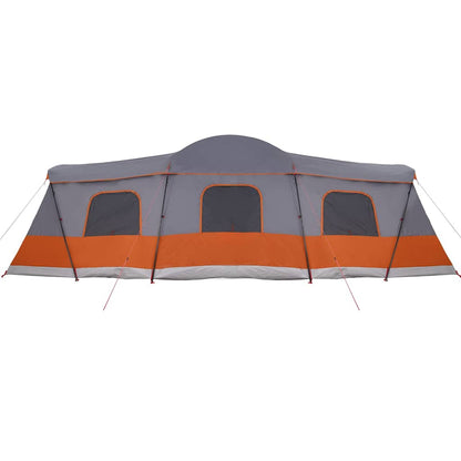 vidaXL Tent 16-Person with Roof Grey and Orange 680 x 510 x 210 cm