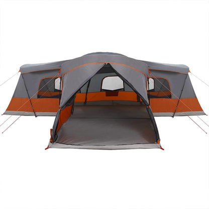 vidaXL Tent 16-Person with Roof Grey and Orange 680 x 510 x 210 cm