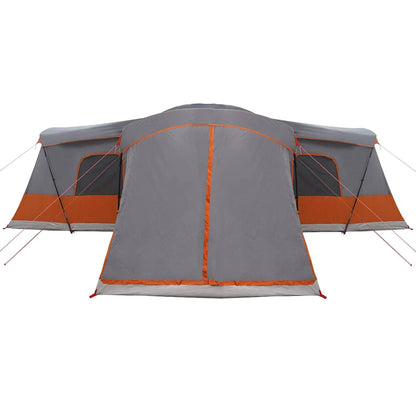 vidaXL Tent 16-Person with Roof Grey and Orange 680 x 510 x 210 cm