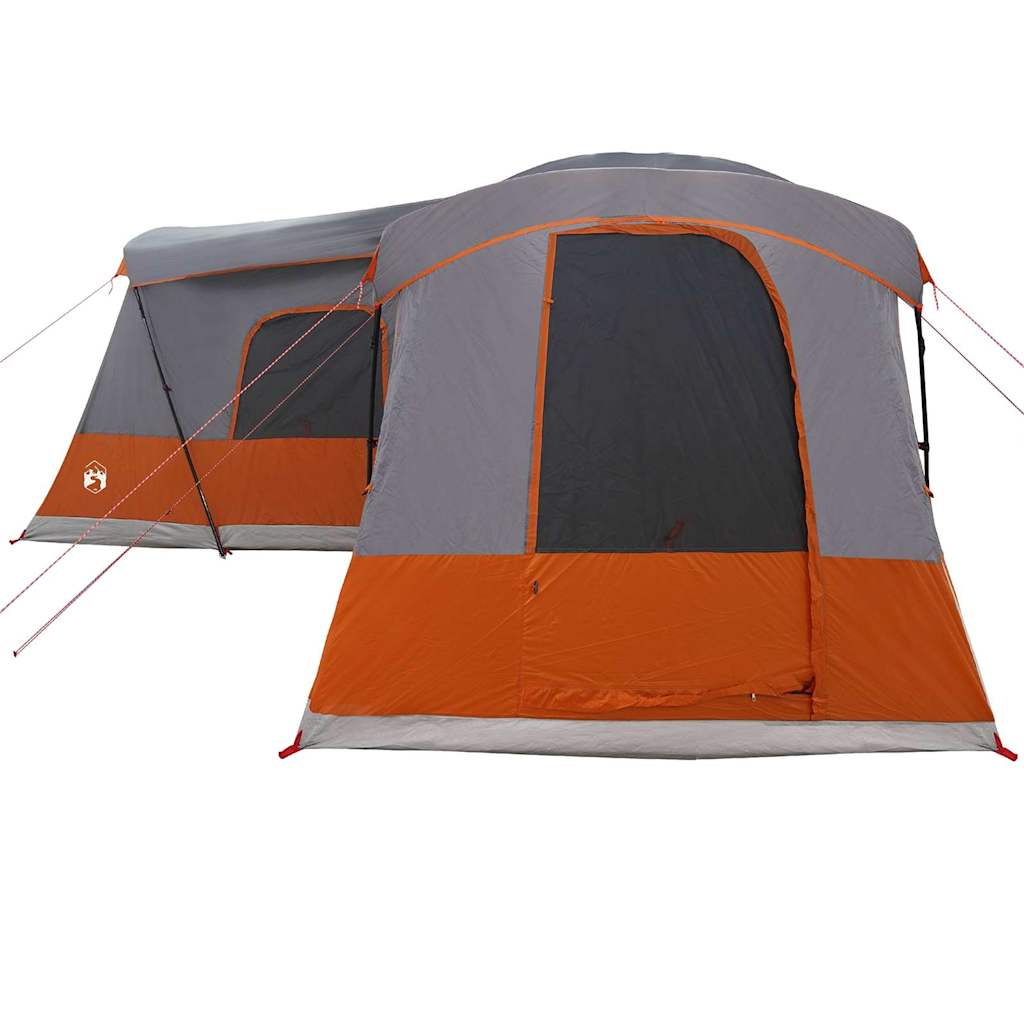 vidaXL Tent 16-Person with Roof Grey and Orange 680 x 510 x 210 cm