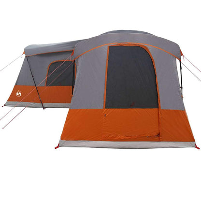 vidaXL Tent 16-Person with Roof Grey and Orange 680 x 510 x 210 cm
