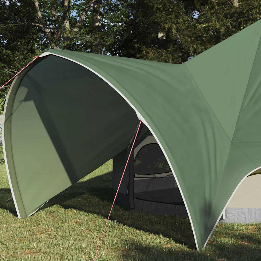 vidaXL Teepee Tent 3-Person Green and Grey 312 x 312 x 197 cm
