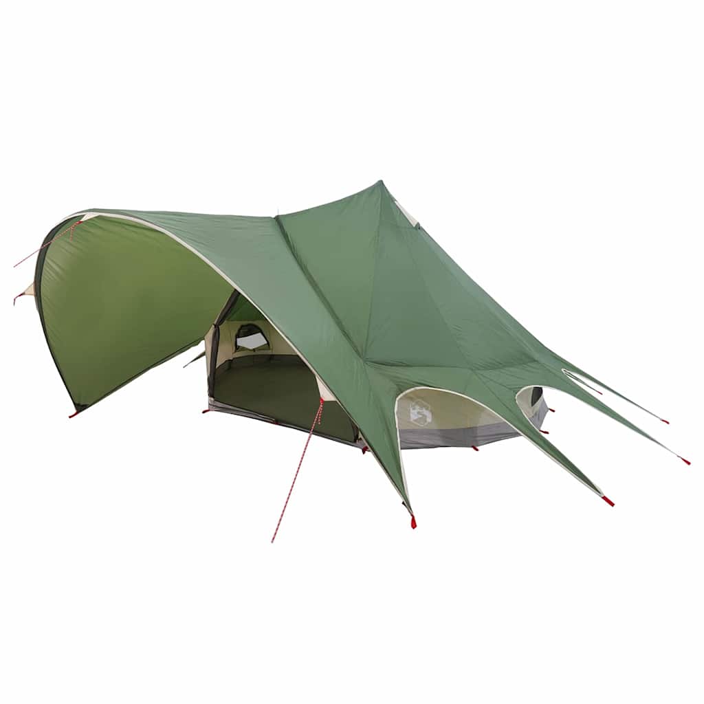 vidaXL Teepee Tent 3-Person Green and Grey 312 x 312 x 197 cm