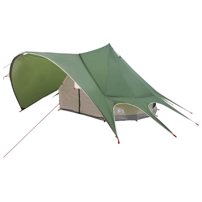 vidaXL Teepee Tent 3-Person Green and Grey 312 x 312 x 197 cm