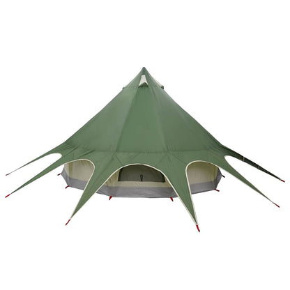 vidaXL Teepee Tent 3-Person Green and Grey 312 x 312 x 197 cm