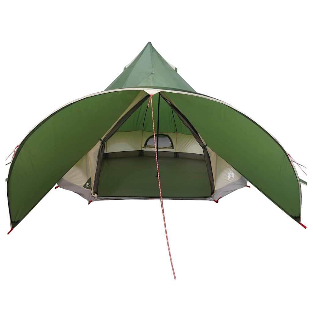 vidaXL Teepee Tent 3-Person Green and Grey 312 x 312 x 197 cm