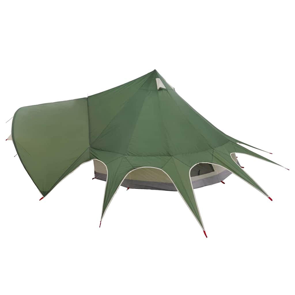 vidaXL Teepee Tent 3-Person Green and Grey 312 x 312 x 197 cm