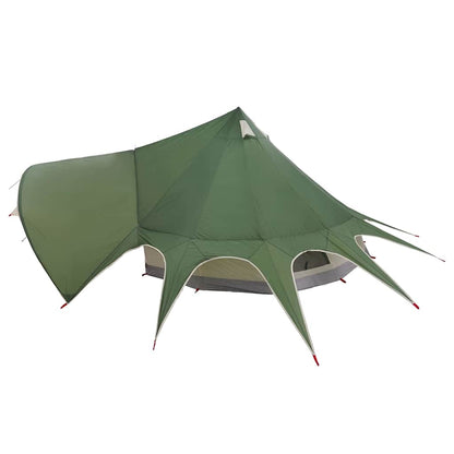 vidaXL Teepee Tent 3-Person Green and Grey 312 x 312 x 197 cm
