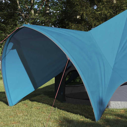 vidaXL Teepee Tent 3-Person with Roof Blue and Grey 312 x 312 x 197 cm