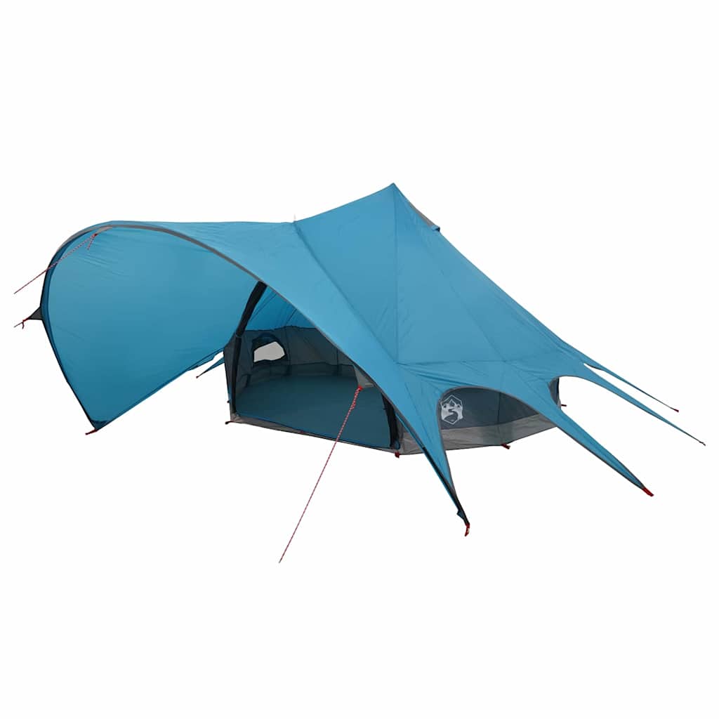 vidaXL Teepee Tent 3-Person with Roof Blue and Grey 312 x 312 x 197 cm