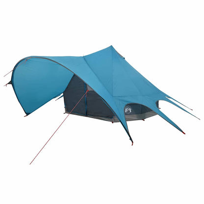 vidaXL Teepee Tent 3-Person with Roof Blue and Grey 312 x 312 x 197 cm