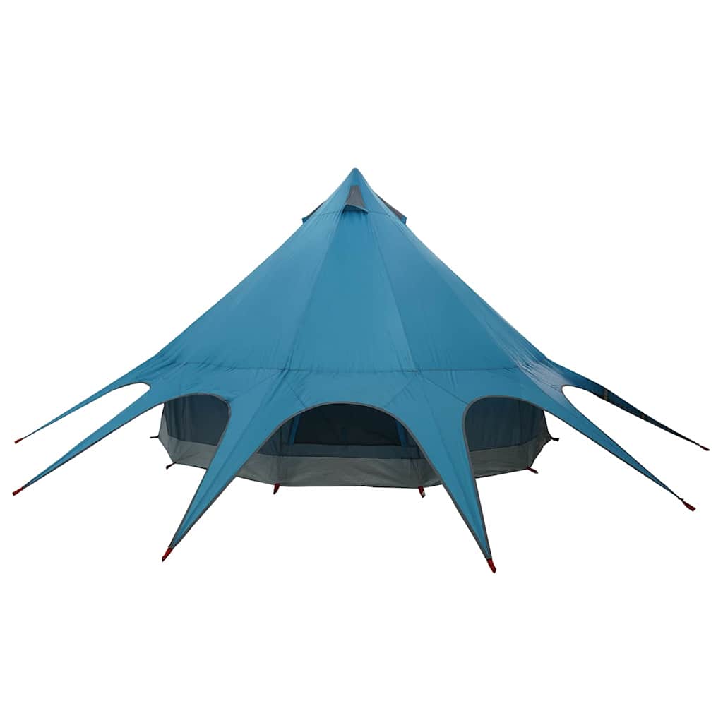 vidaXL Teepee Tent 3-Person with Roof Blue and Grey 312 x 312 x 197 cm