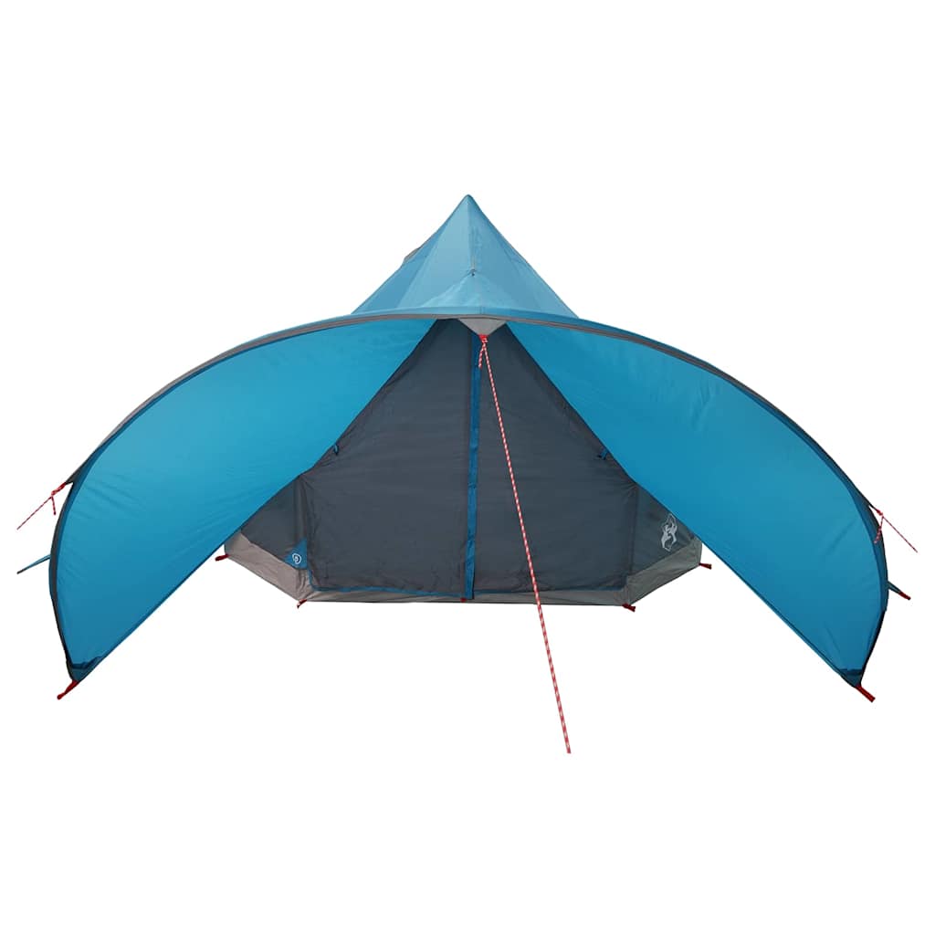 vidaXL Teepee Tent 3-Person with Roof Blue and Grey 312 x 312 x 197 cm
