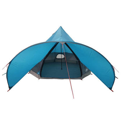 vidaXL Teepee Tent 3-Person with Roof Blue and Grey 312 x 312 x 197 cm