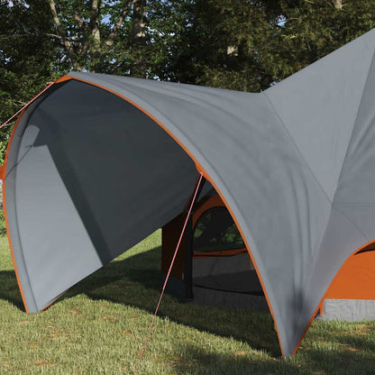 vidaXL Teepee Tent 3-Person Grey and Orange 312 x 312 x 197 cm