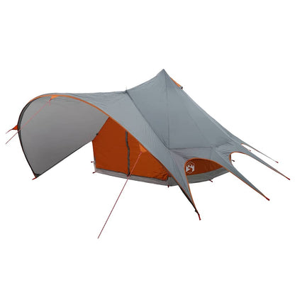 vidaXL Teepee Tent 3-Person Grey and Orange 312 x 312 x 197 cm