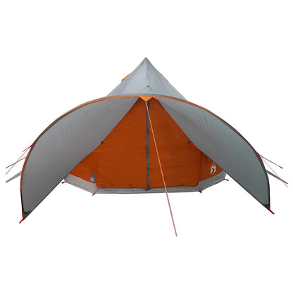 vidaXL Teepee Tent 3-Person Grey and Orange 312 x 312 x 197 cm