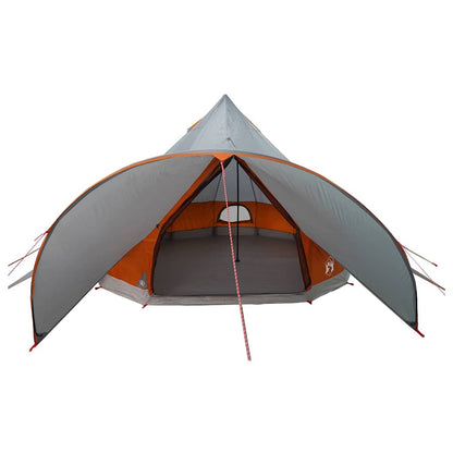 vidaXL Teepee Tent 3-Person Grey and Orange 312 x 312 x 197 cm