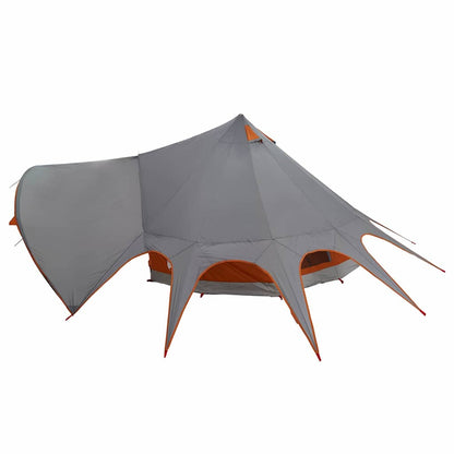 vidaXL Teepee Tent 3-Person Grey and Orange 312 x 312 x 197 cm