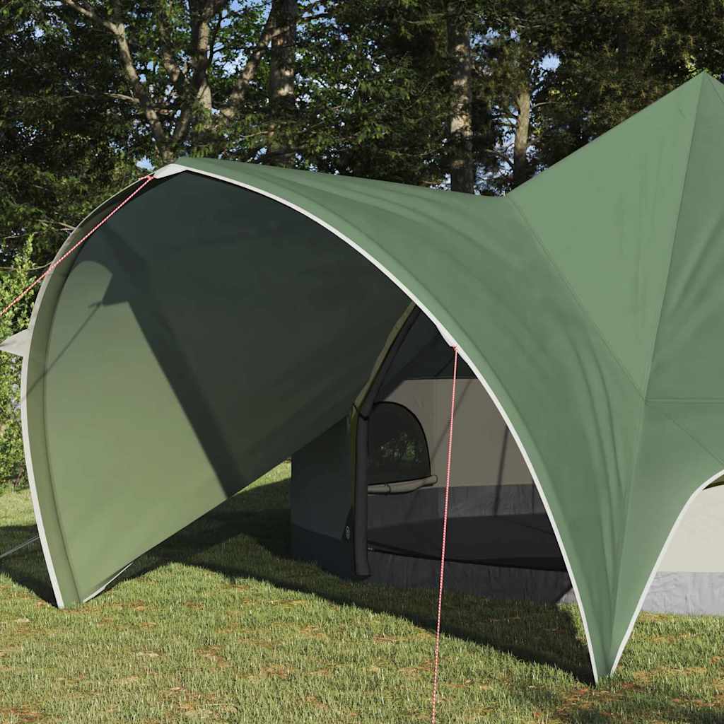 vidaXL Teepee Tent 5-Person Green and Grey 415 x 415 x 247 cm