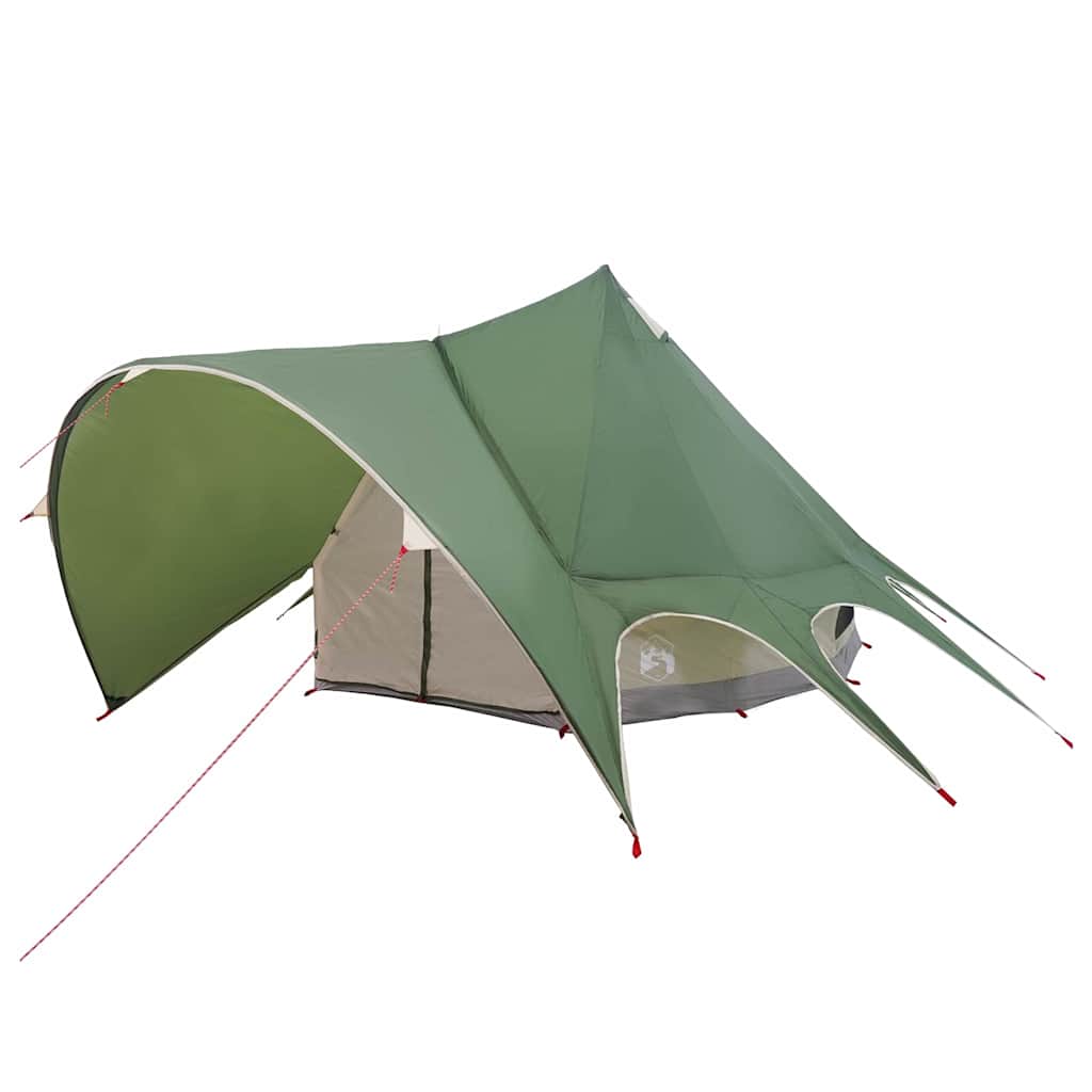 vidaXL Teepee Tent 5-Person Green and Grey 415 x 415 x 247 cm