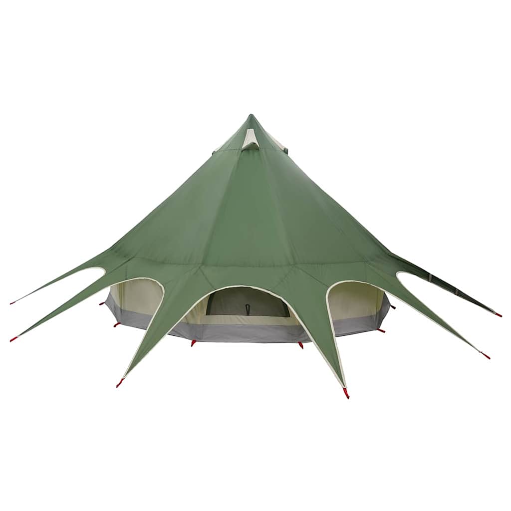 vidaXL Teepee Tent 5-Person Green and Grey 415 x 415 x 247 cm
