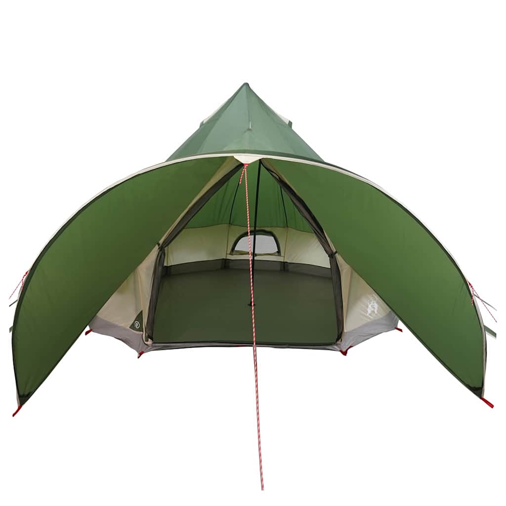 vidaXL Teepee Tent 5-Person Green and Grey 415 x 415 x 247 cm