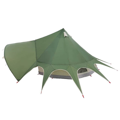vidaXL Teepee Tent 5-Person Green and Grey 415 x 415 x 247 cm