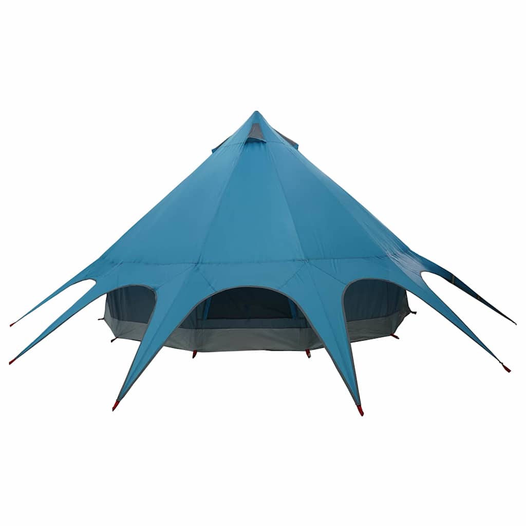 vidaXL Teepee Tent 5-Person with Roof Blue and Grey 415 x 415 x 247 cm
