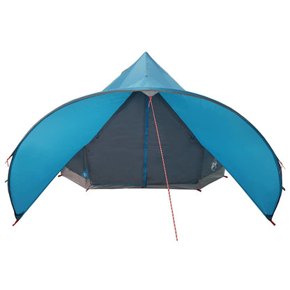 vidaXL Teepee Tent 5-Person with Roof Blue and Grey 415 x 415 x 247 cm