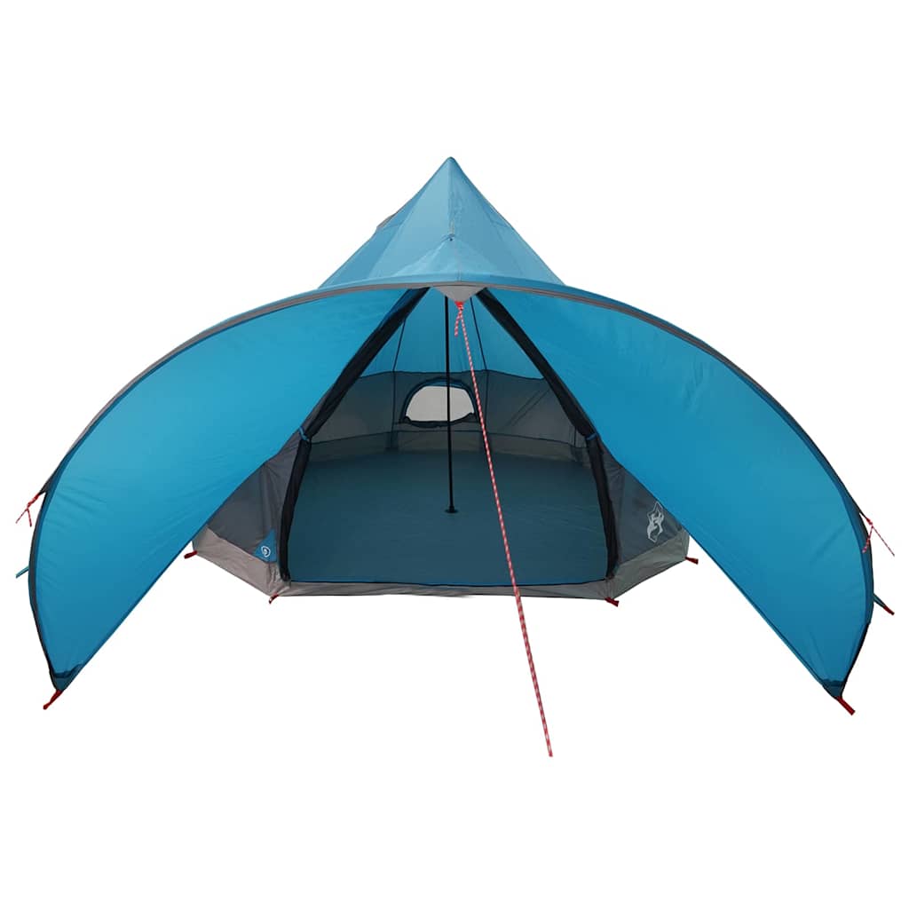 vidaXL Teepee Tent 5-Person with Roof Blue and Grey 415 x 415 x 247 cm