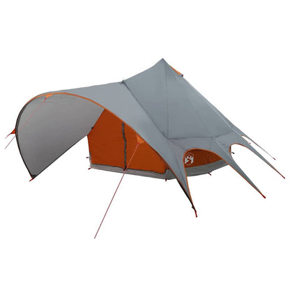 vidaXL Teepee Tent 5-Person Grey and Orange 415 x 415 x 247 cm