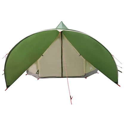 vidaXL Teepee Tent 7-Person Green and Grey 600 x 600 x 347 cm