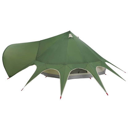 vidaXL Teepee Tent 7-Person Green and Grey 600 x 600 x 347 cm