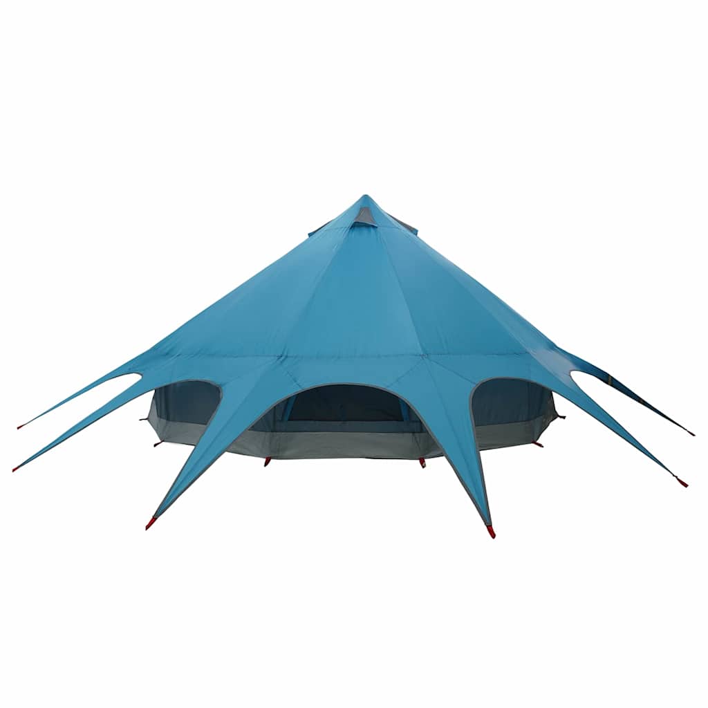 vidaXL Teepee Tent 7-Person with Roof Blue and Grey 600 x 600 x 347 cm
