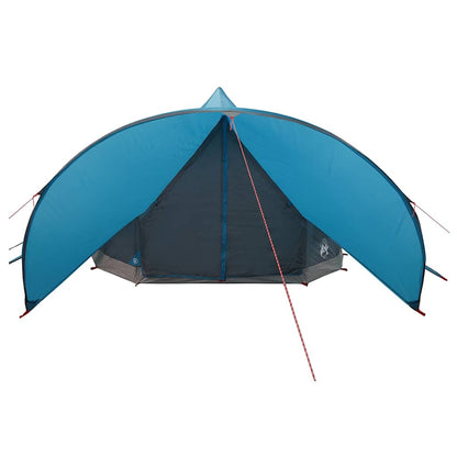 vidaXL Teepee Tent 7-Person with Roof Blue and Grey 600 x 600 x 347 cm
