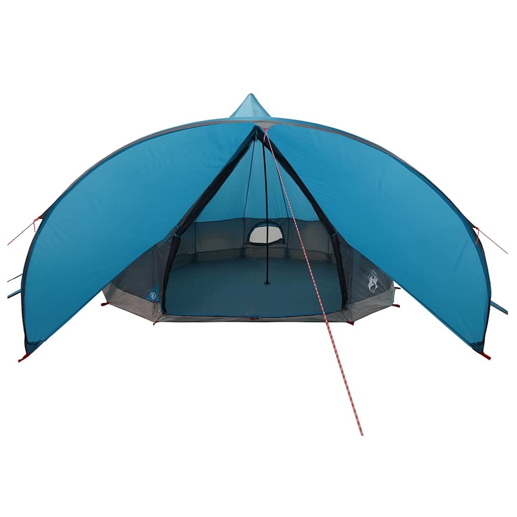 vidaXL Teepee Tent 7-Person with Roof Blue and Grey 600 x 600 x 347 cm