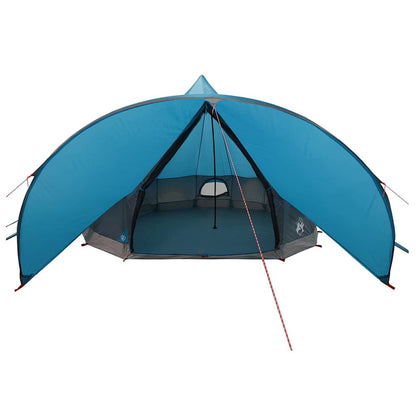 vidaXL Teepee Tent 7-Person with Roof Blue and Grey 600 x 600 x 347 cm