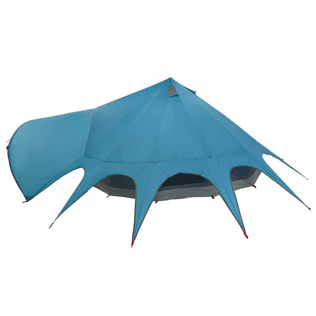 vidaXL Teepee Tent 7-Person with Roof Blue and Grey 600 x 600 x 347 cm