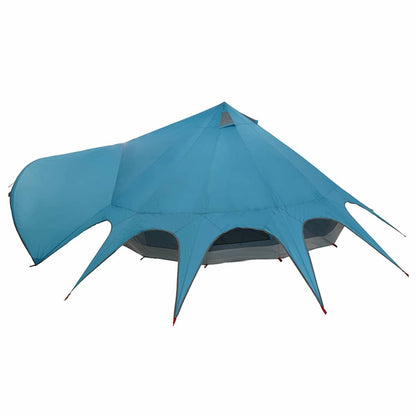 vidaXL Teepee Tent 7-Person with Roof Blue and Grey 600 x 600 x 347 cm