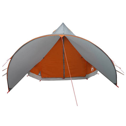 vidaXL Teepee Tent 7-Person Grey and Orange 600 x 600 x 347 cm