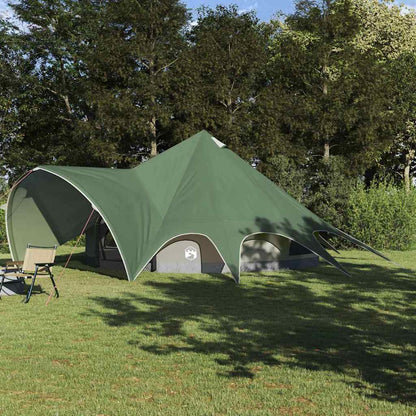 vidaXL Teepee Tent 9-Person Green and Grey 502 x 502 x 297 cm
