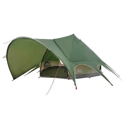 vidaXL Teepee Tent 9-Person Green and Grey 502 x 502 x 297 cm